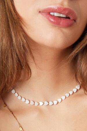 Heart necklace - Beach collection White gold Sea Shells h5 Picture2